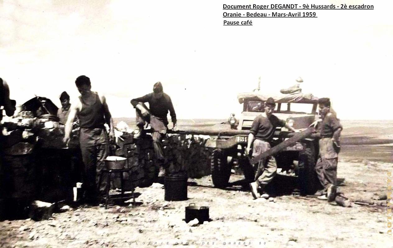 Bedeau - 9e Hussards - Pause Cafe - 1959.jpg